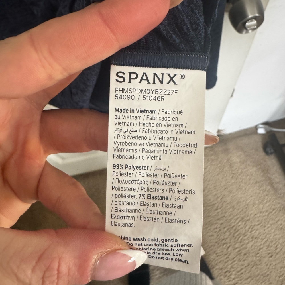 Spanx SoftStretch Long Sleeve Top Blue XS - Picture 7 of 13